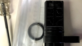 Note how flat the o-ring is on the sensor and how round the new one is...